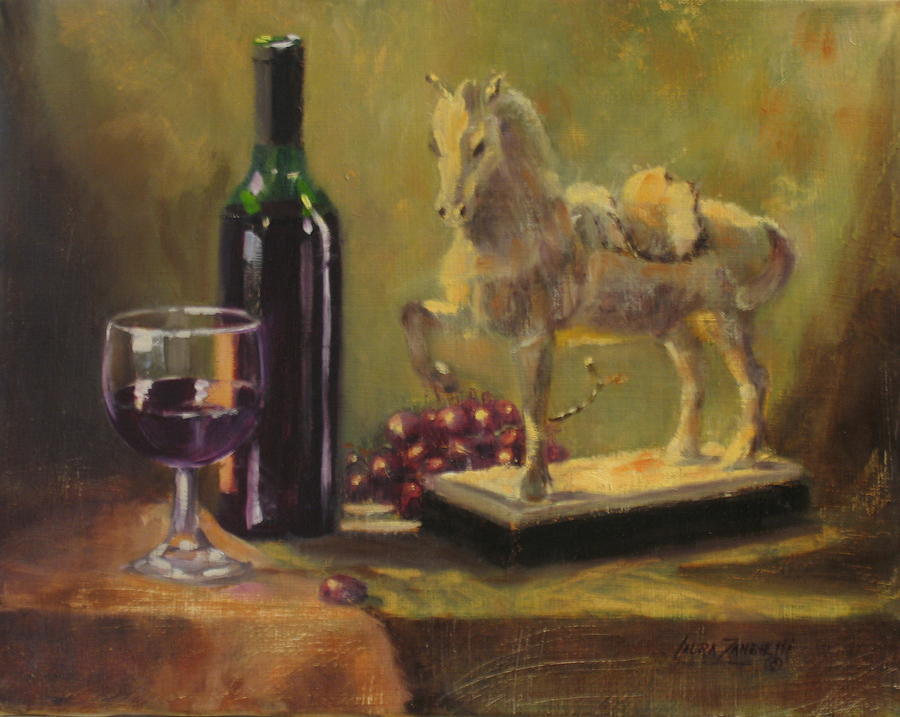 Still Life with Horse Painting by Laura Lee Zanghetti
