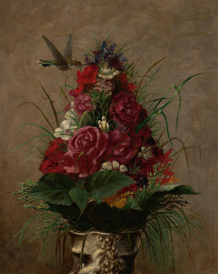 Still Life with Hummingbird, from 1870 Painting by William Merritt Chase