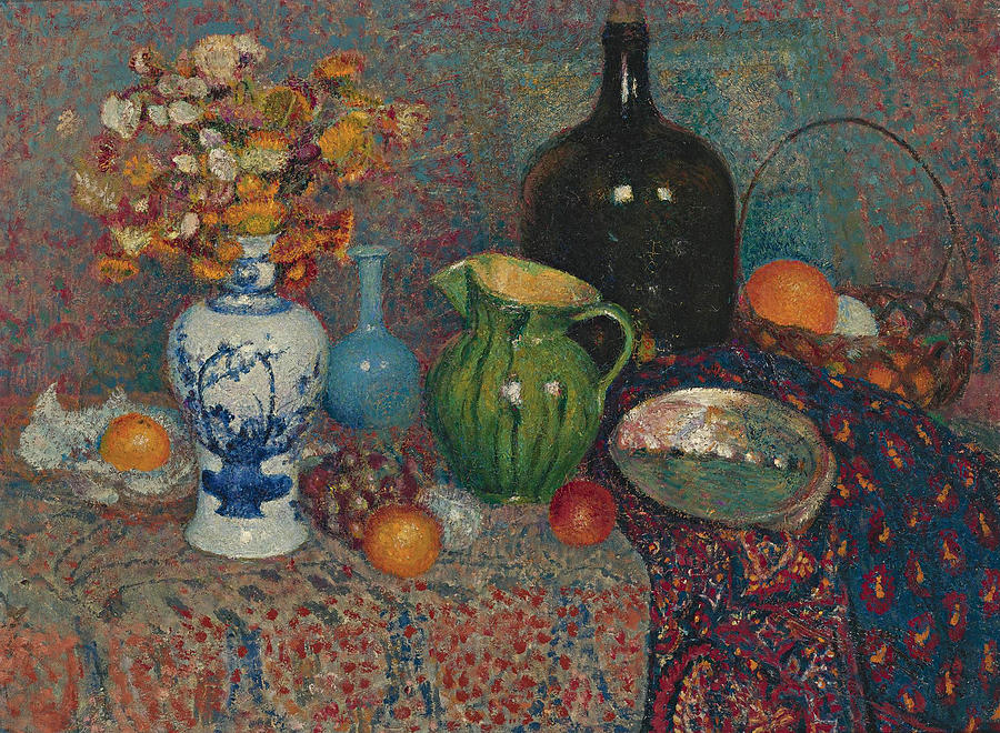Still Life with Immortelles Painting by Georges Lemmen