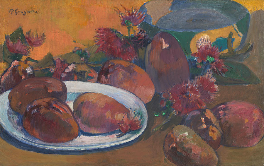 Still Life with Mangos Painting by Paul Gauguin