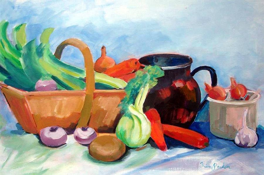 Still life with navets Painting by Kim PARDON