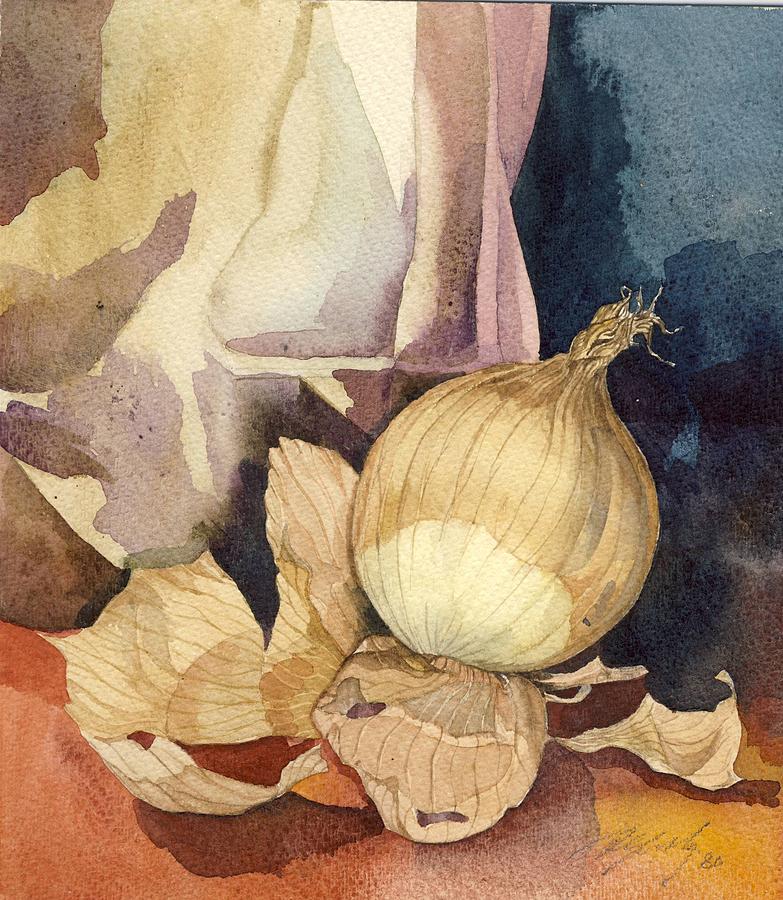 Still Life With Onion Painting by Alfred Ng