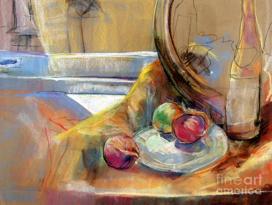 Still Life with Onions Painting by Daun Soden-Greene