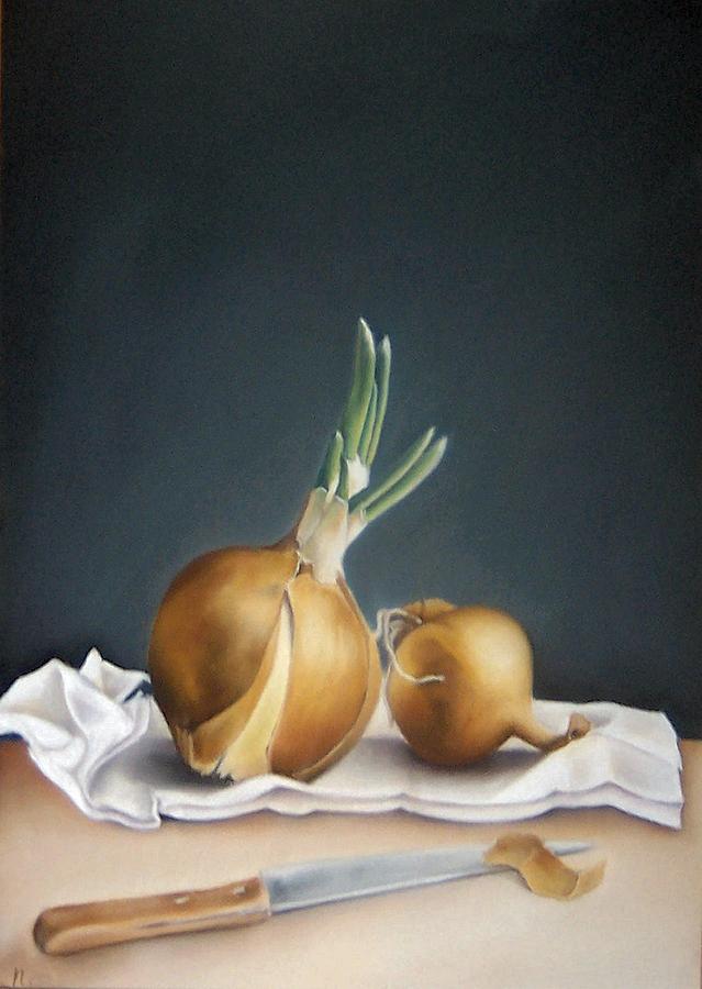 Still Life Painting - Still Life With Onions by Natasha Zivojinovic Still Life Painting - Still Life With Onions by Natasha Zivojinovic