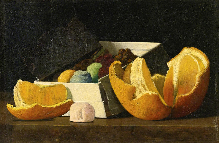 Still Life with Oranges and a Box of Confections Painting by John Frederick Peto - Fine Art