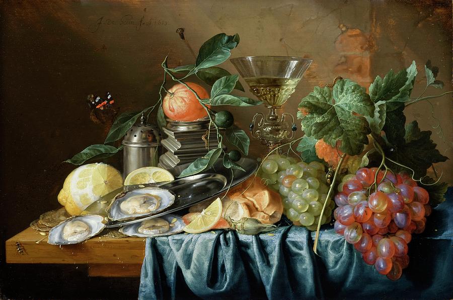 still life with oysters and lemon jan davidsz de heem