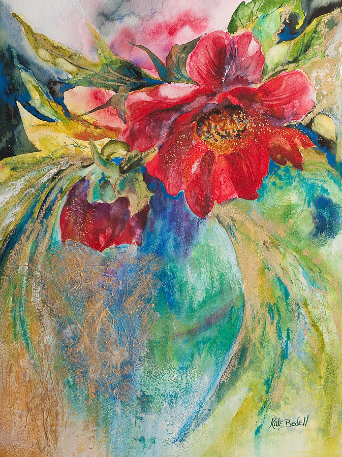 Still Life with Peonies Painting by Kate Bedell