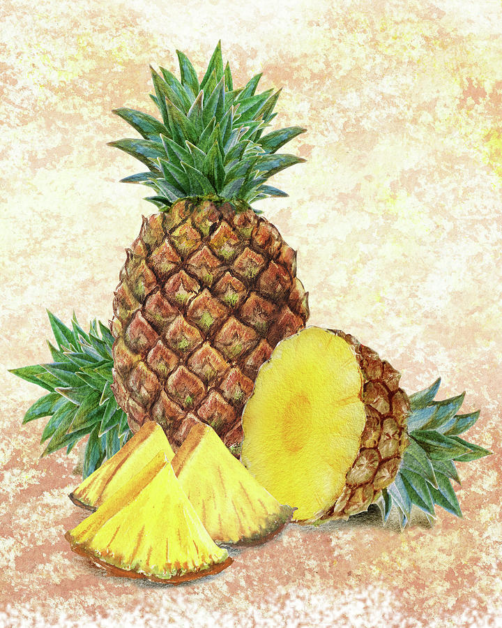Still Life With Pineapple Painting by Irina Sztukowski