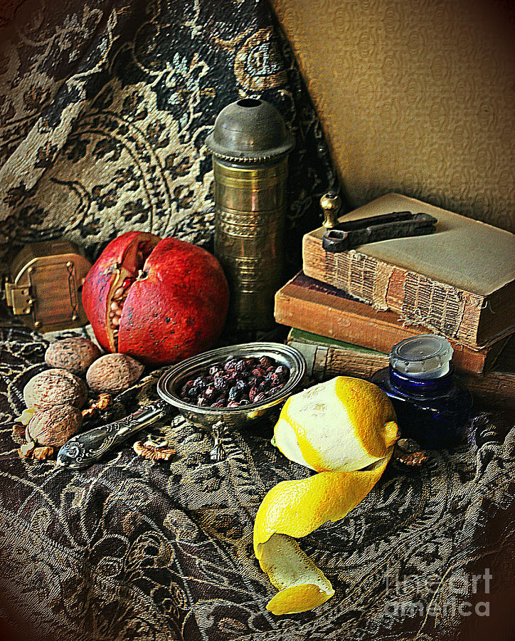 Still Life With Pomegranate And Lemon Photograph by Binka Kirova