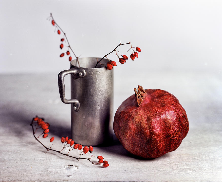 Still Life Photograph - Still Life with Pomegranate by Nailia Schwarz Still Life Photograph - Still Life with Pomegranate by Nailia Schwarz