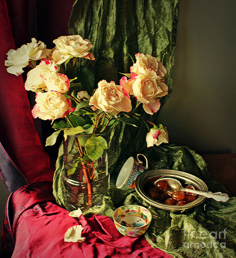 Still life with roses Photograph by Binka Kirova