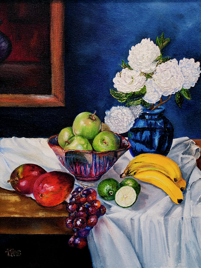 Still Life Painting - Still Life with Snowballs by Terry R MacDonald