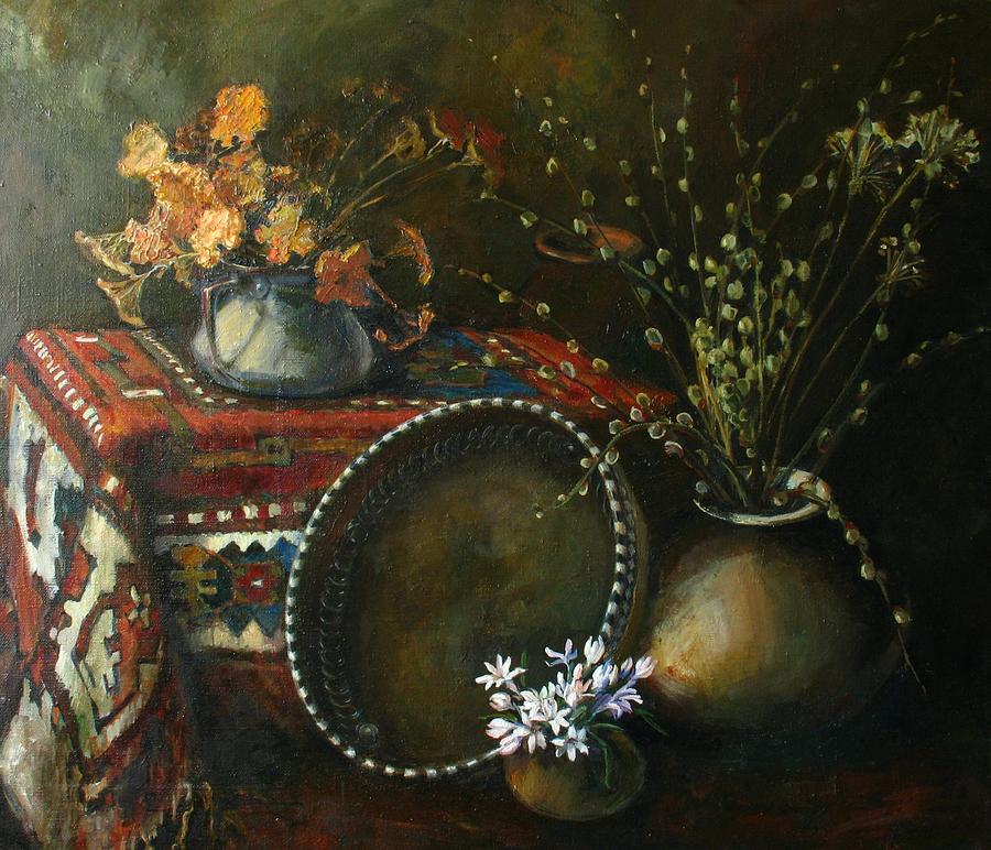 Still-life with snowdrops Painting by Tigran Ghulyan