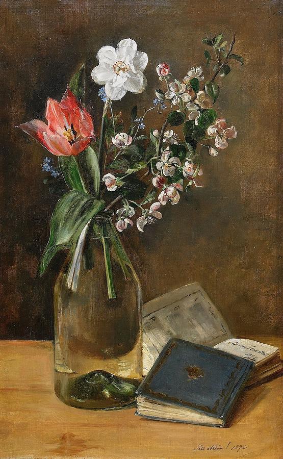 Still Life with Spring Flowers Painting by Celestial Images