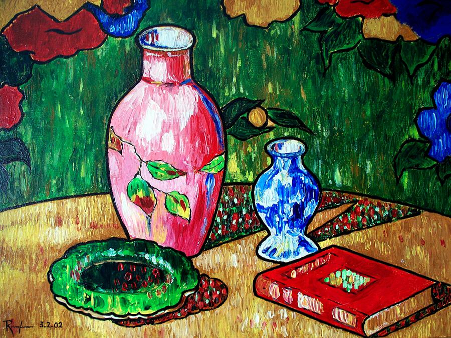 Still Life Painting - Still Life with Vase by RB McGrath
