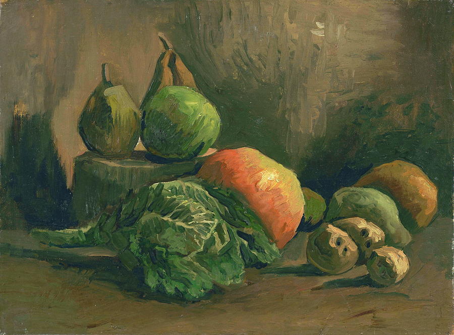 Spinach Painting - Still Life with Vegetables and Fruit, 1884 by Vincent Van Gogh