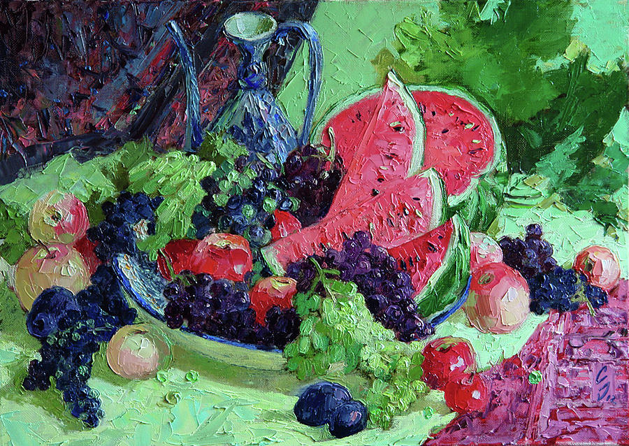 Still Life with Watermelons by Sergey Sovkov