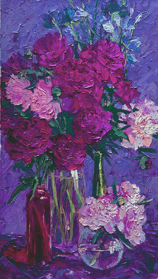 Still Life with wintry Peonies Painting by Sergey Sovkov - Fine Art America