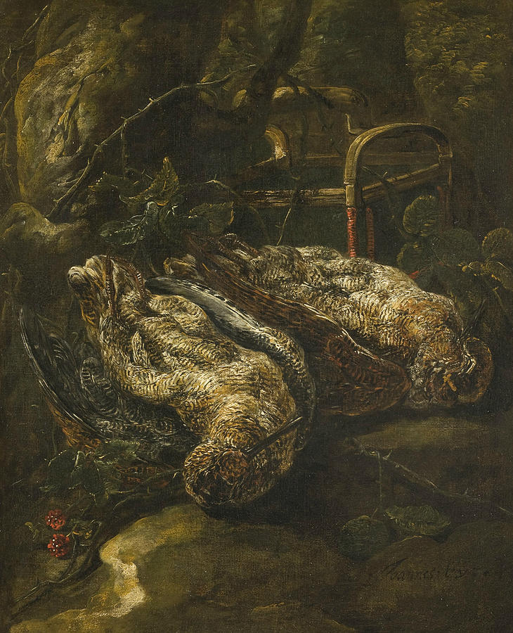 Still Life with Woodcocks Painting by Jan Fyt