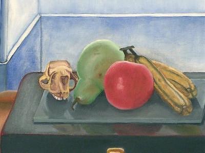 Skull Painting - Still Losing Life by Michael Montgomery Skull Painting - Still Losing Life by Michael Montgomery