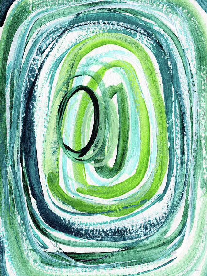 Still Orbit 9- Abstract Art by Linda Woods Painting by Linda Woods