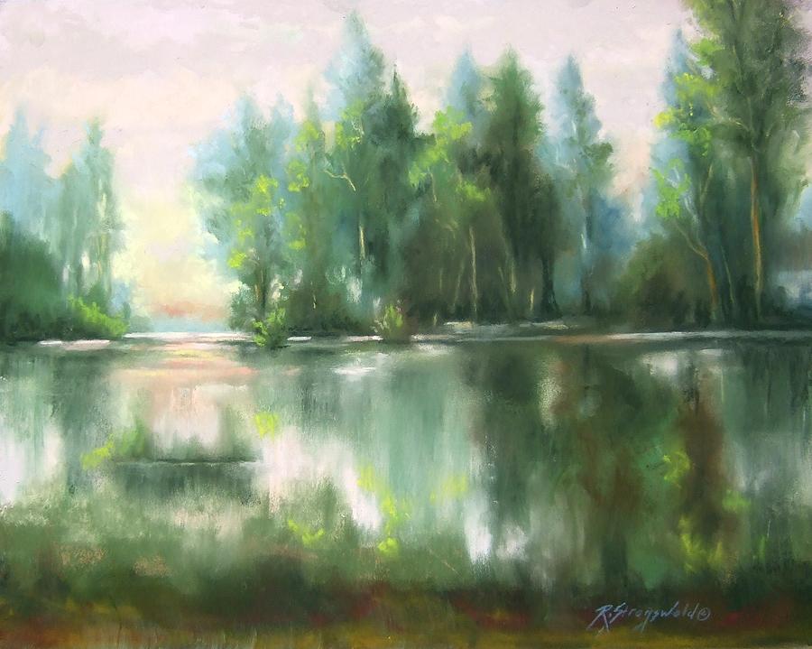 Still Pond Painting by Ruth Stromswold