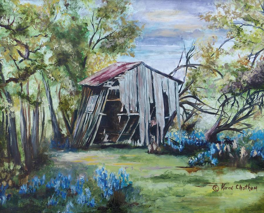 Barn Painting - Still Standing by Karen Kennedy Chatham