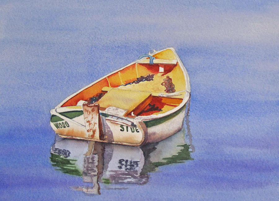 Boat Painting - Woodside by Judy Mercer