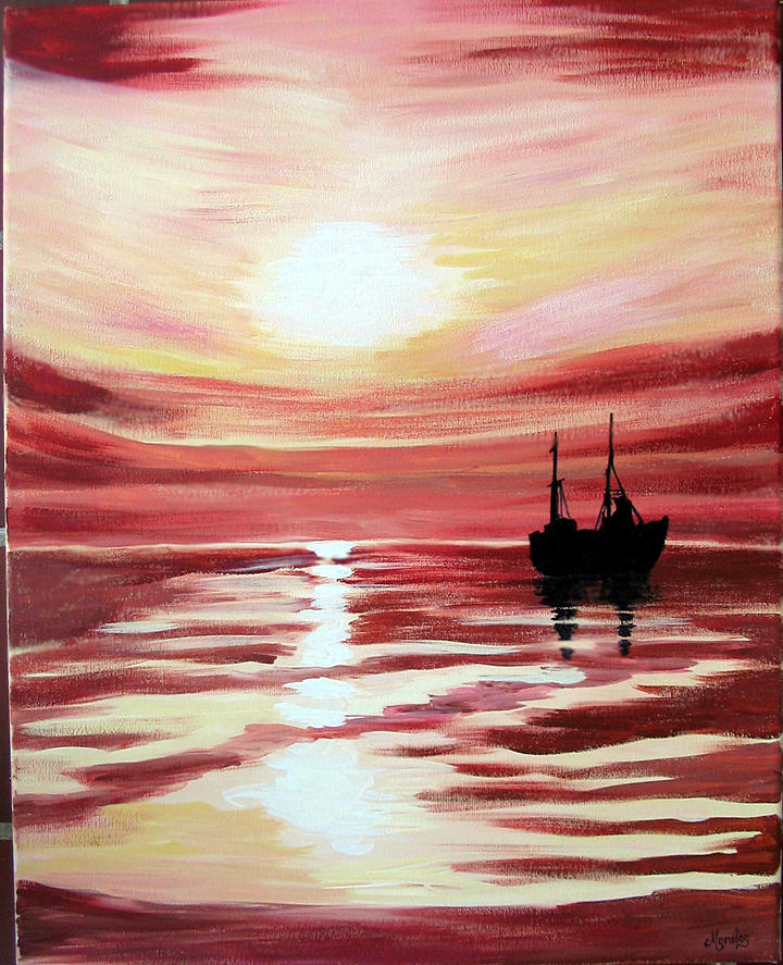 Seascape Painting - Still waters run deep by Marco Morales