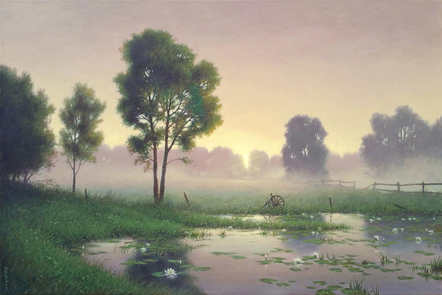 Summer Painting - Stillness of the Morning Hour by Barry DeBaun