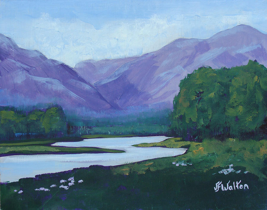 Stillwater River Montana Painting by Judy Fischer Walton