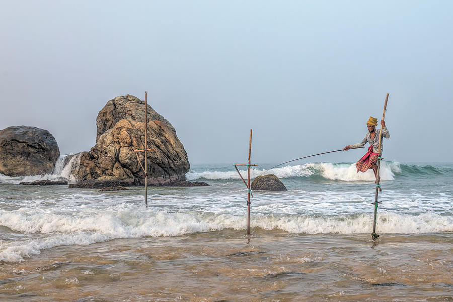 Stilt Fishermen - Sri Lanka Photograph by Joana Kruse