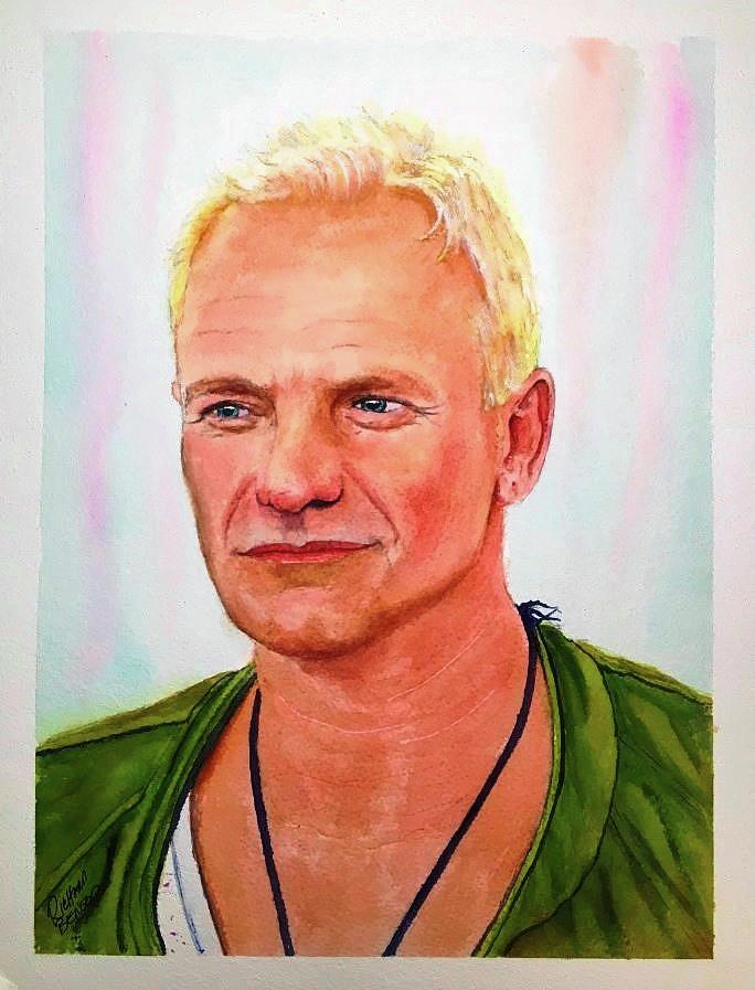 Sting Painting by Richard Benson