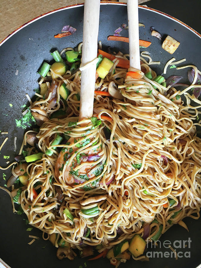 Stir fry noodles Photograph by Tom Gowanlock