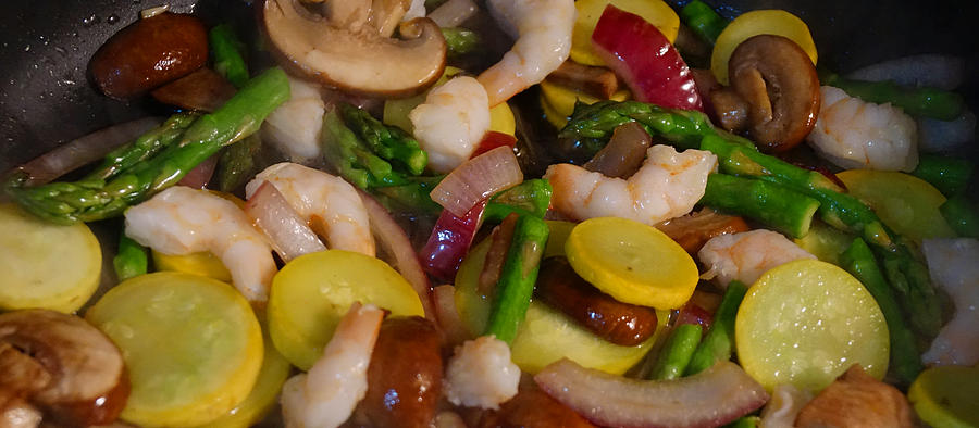 Stir Fry with Shrimp Photograph by Ben Upham III