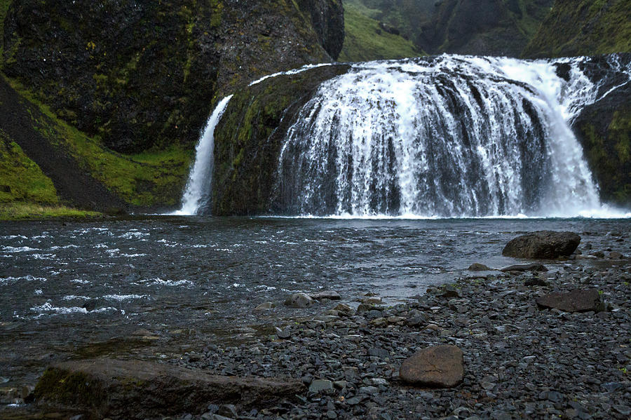 Stjornarfoss Waterfall - Iceland Photograph by Stuart Litoff