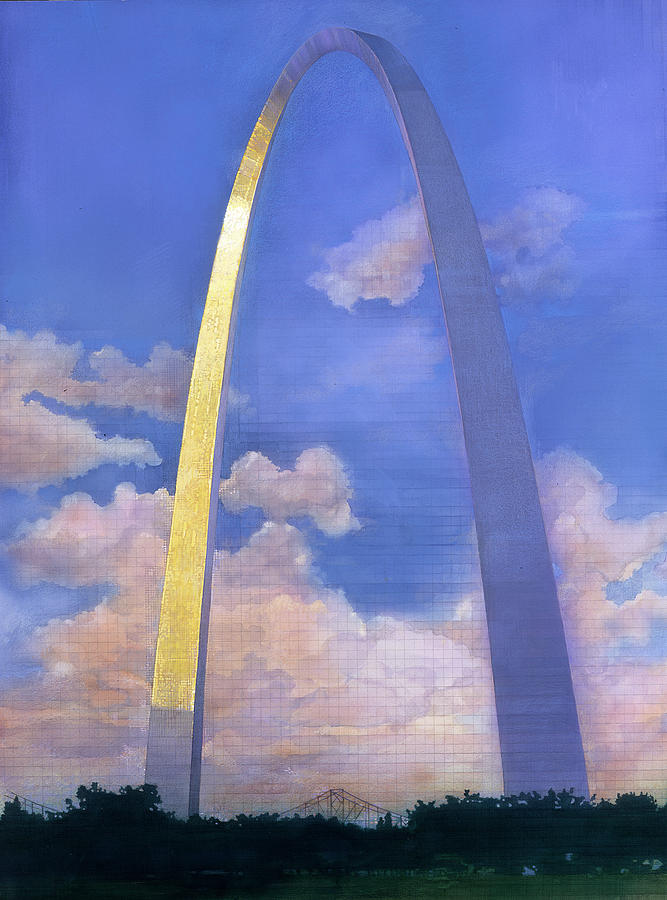 St.Louis Gateway Arch Mixed Media by John Dyess