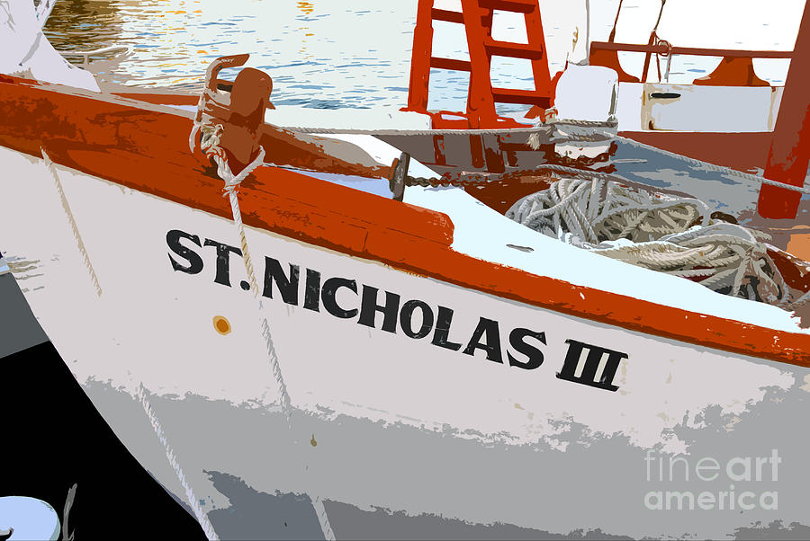 Boat Painting - St.Nicholas three by David Lee Thompson