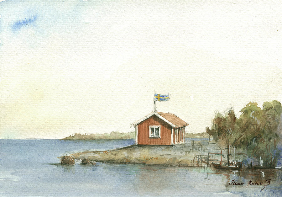 Stockholm Archipelago Painting - Stockholm archipelago by Juan Bosco