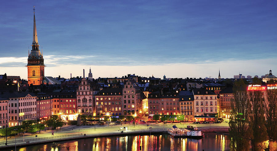 Stockholm by night Photograph by Nick Barkworth
