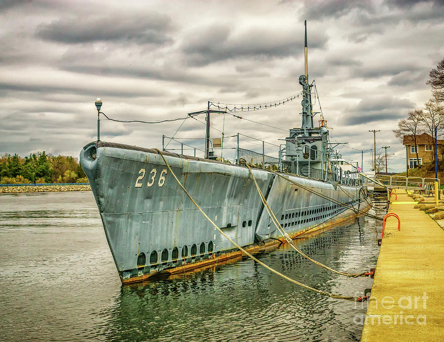 Michigan Photograph - Storm Clouds over the USS Silversides by Nick Zelinsky Jr