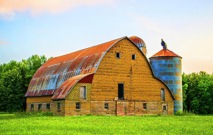 Stone And Shingle Barn Rural Minnesota Photograph By Deborah Smolinske