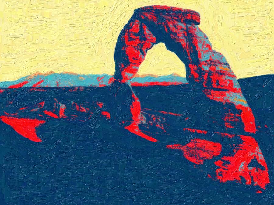 Stone Arch Arches National Park 2 Painting by Celestial Images