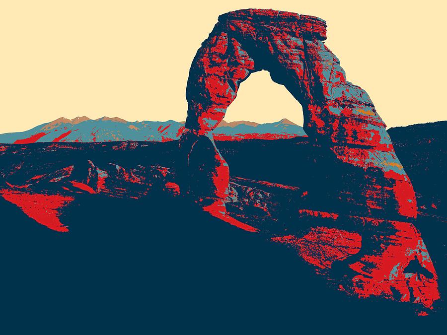 Stone Arch Arches National Park Painting by Celestial Images