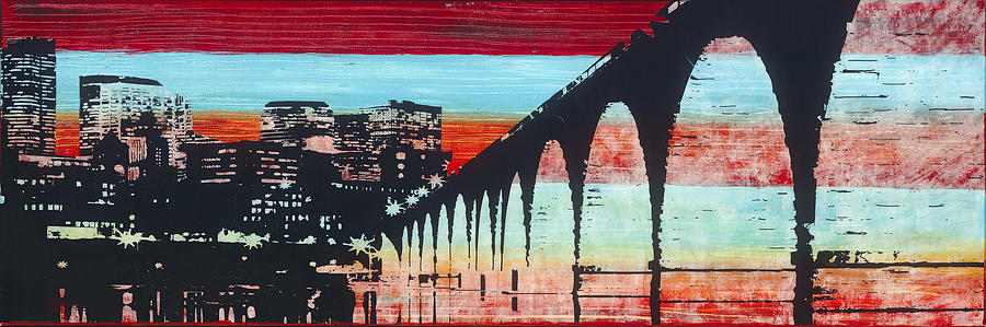 Skyscraper Painting - Stone Arch at Dusk by Desiree Roush