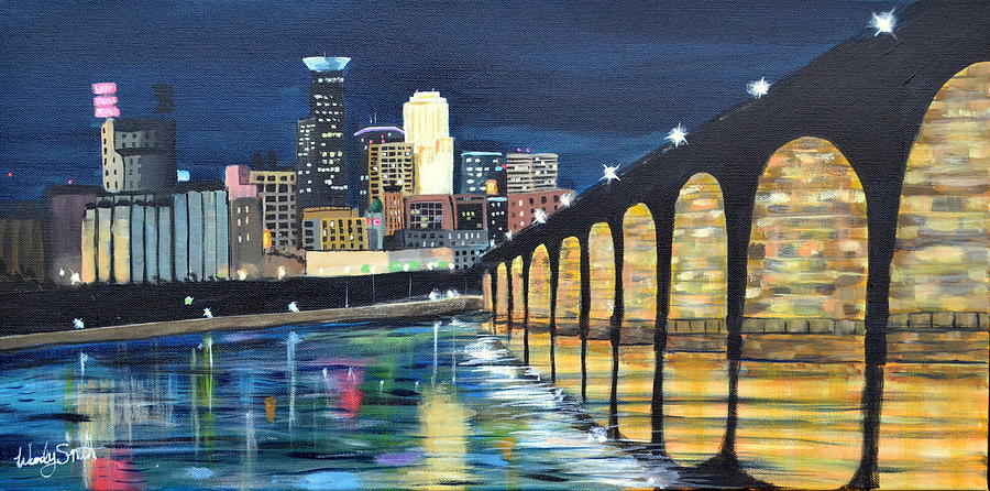 Stone Arch Bridge Painting by Wendy Smith - Fine Art America