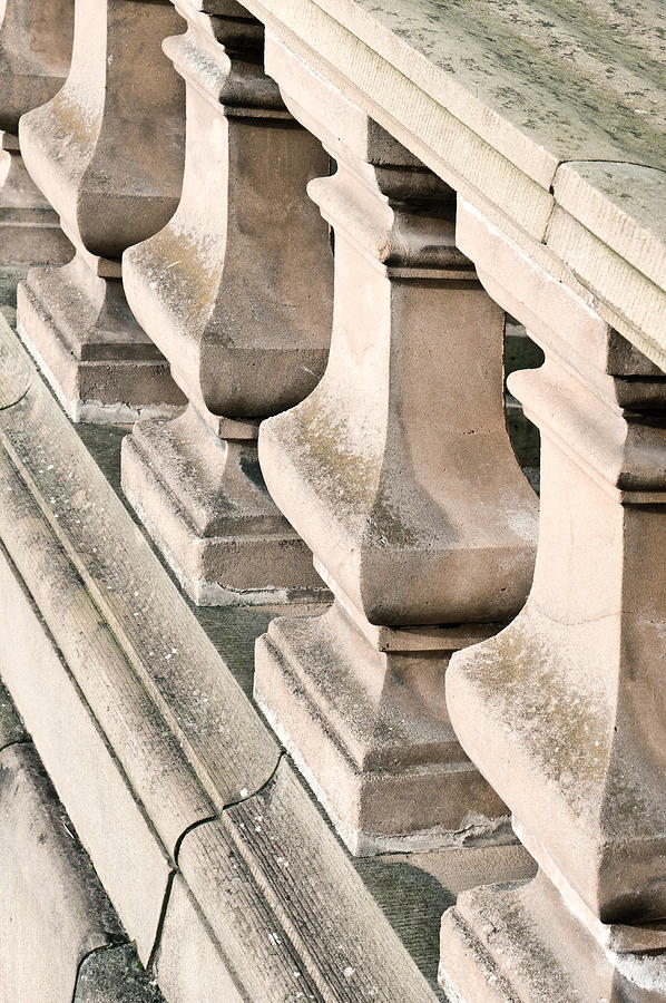 Abstract Photograph - Stone bannister by Tom Gowanlock