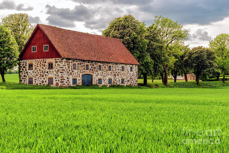 Stone barn in Sweden Photograph by Antony McAulay