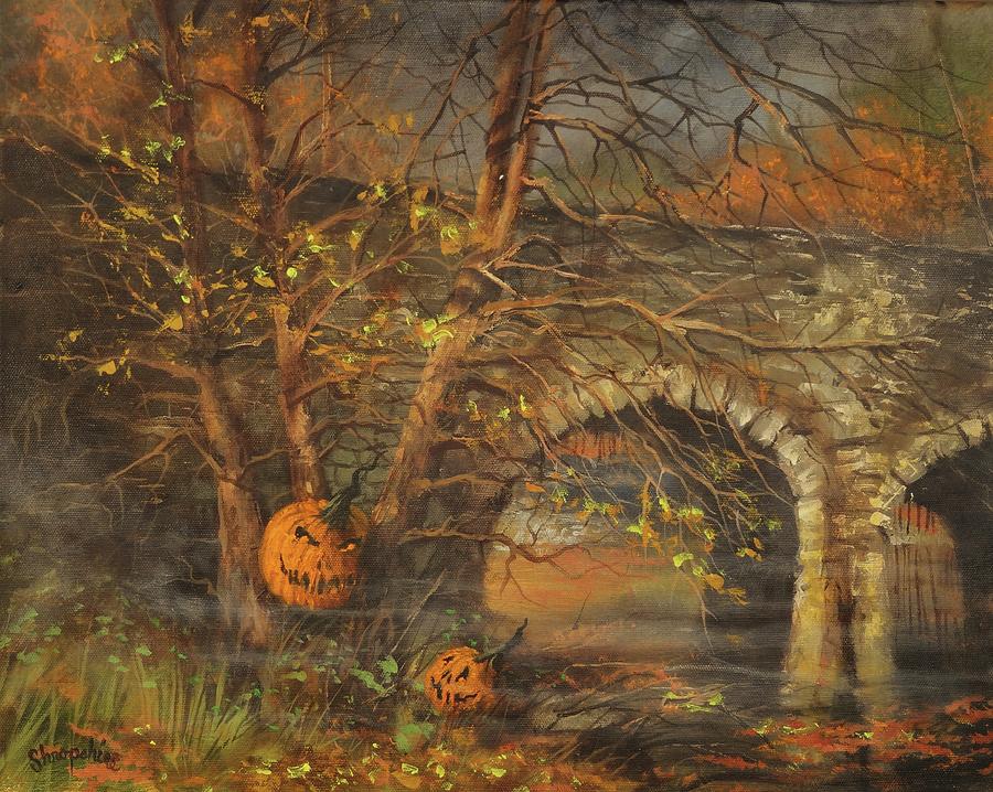 Stone Bridge and Wicked Laughter Painting by Tom Shropshire