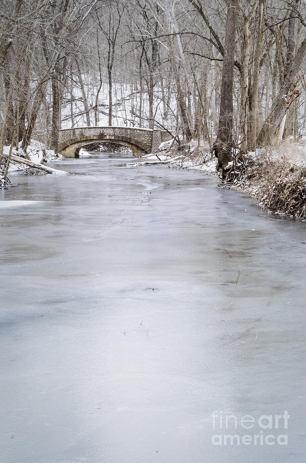 Stone Bridge In Winter Photograph by Tamara Becker